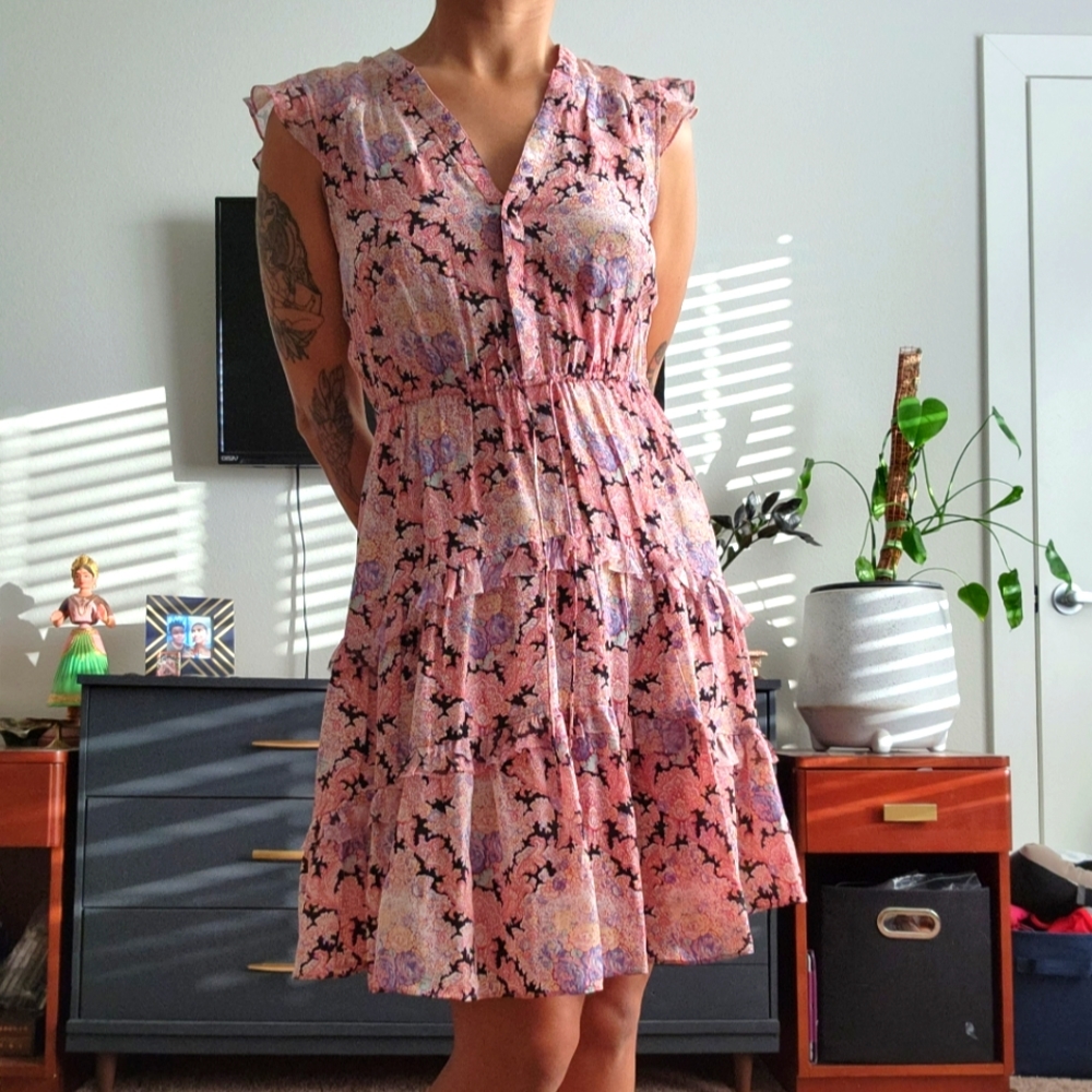 💐Floral Sheer dress